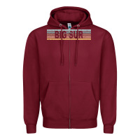 Burgundy big sur california ca usa retro sweatshirt Zipper Hoodie - linhVisuals