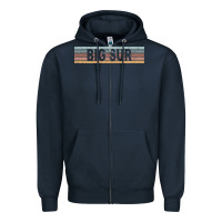 Navy big sur california ca usa retro sweatshirt Zipper Hoodie - linhVisuals