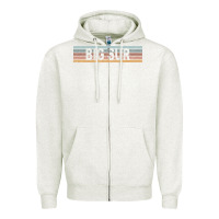 Oatmeal Heather big sur california ca usa retro sweatshirt Zipper Hoodie - linhVisuals