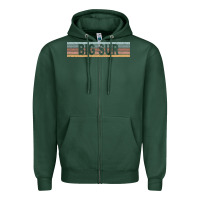 Sports Green big sur california ca usa retro sweatshirt Zipper Hoodie - linhVisuals
