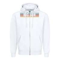 White big sur california ca usa retro sweatshirt Zipper Hoodie - linhVisuals
