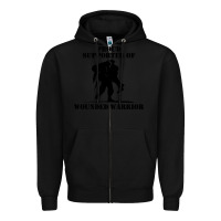 Black wounded war Zipper Hoodie - linhVisuals