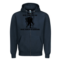 Navy wounded war Zipper Hoodie - linhVisuals