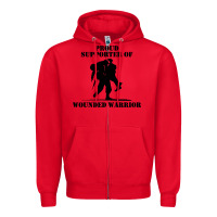 Red wounded war Zipper Hoodie - linhVisuals