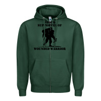 Sports Green wounded war Zipper Hoodie - linhVisuals
