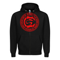Black cartel de santa Zipper Hoodie - linhVisuals