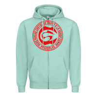 Seafoam cartel de santa Zipper Hoodie - linhVisuals