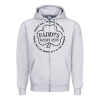 Heather Grey paddys irish pub Zipper Hoodie - linhVisuals