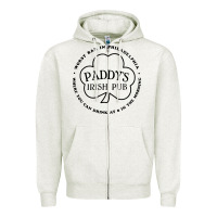 Oatmeal Heather paddys irish pub Zipper Hoodie - linhVisuals