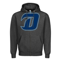 Charcoal Heather NC Dinos Zipper Hoodie - linhVisuals