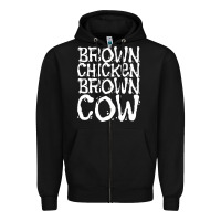 Black brown chicken brown cow Zipper Hoodie - linhVisuals