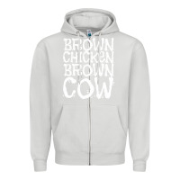 Dove Grey brown chicken brown cow Zipper Hoodie - linhVisuals