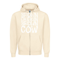 Sandshell brown chicken brown cow Zipper Hoodie - linhVisuals