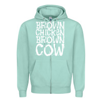 Seafoam brown chicken brown cow Zipper Hoodie - linhVisuals