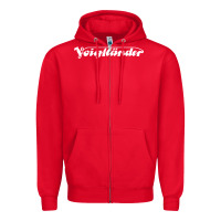 Red Voigtländer Zipper Hoodie - linhVisuals