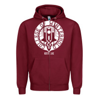 Burgundy college of winterhold Zipper Hoodie - linhVisuals