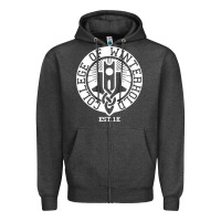 Charcoal Heather college of winterhold Zipper Hoodie - linhVisuals