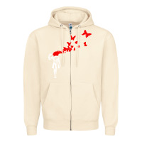 Sandshell banksy Zipper Hoodie - linhVisuals