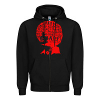 Black angela davis political activist Zipper Hoodie - linhVisuals