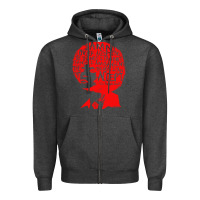 Charcoal Heather angela davis political activist Zipper Hoodie - linhVisuals
