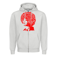 Dove Grey angela davis political activist Zipper Hoodie - linhVisuals