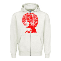 Oatmeal Heather angela davis political activist Zipper Hoodie - linhVisuals