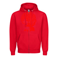 Red angela davis political activist Zipper Hoodie - linhVisuals