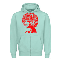 Seafoam angela davis political activist Zipper Hoodie - linhVisuals