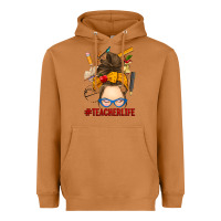 Meerkat messy bun teacher life Heavyweight Hoodie - RanaPortraitStore