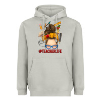 Moon Dust messy bun teacher life Heavyweight Hoodie - RanaPortraitStore