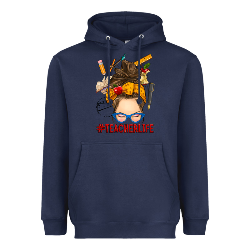Messy Bun Teacher Life Heavyweight Hoodie by RanaPortraitStore | Teevron
