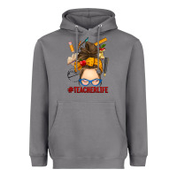 Storm messy bun teacher life Heavyweight Hoodie - RanaPortraitStore