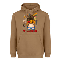 Toasted Coconut messy bun teacher life Heavyweight Hoodie - RanaPortraitStore