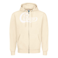 Sandshell chicago retro styled faded design Zipper Hoodie - linhVisuals