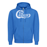 True Royal chicago retro styled faded design Zipper Hoodie - linhVisuals