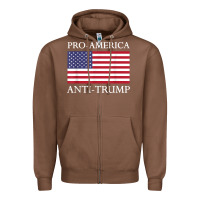 Chestnut pro america anti trump shirt   american usa flag resist t shirt Zipper Hoodie - linhVisuals