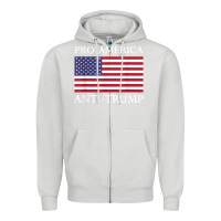 Dove Grey pro america anti trump shirt   american usa flag resist t shirt Zipper Hoodie - linhVisuals