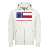 Oatmeal Heather pro america anti trump shirt   american usa flag resist t shirt Zipper Hoodie - linhVisuals