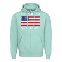 Seafoam pro america anti trump shirt   american usa flag resist t shirt Zipper Hoodie - linhVisuals