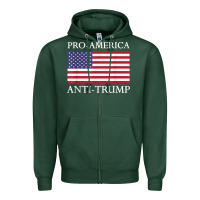 Sports Green pro america anti trump shirt   american usa flag resist t shirt Zipper Hoodie - linhVisuals