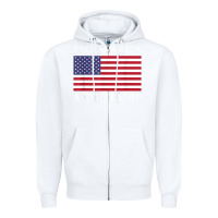 White pro america anti trump shirt   american usa flag resist t shirt Zipper Hoodie - linhVisuals