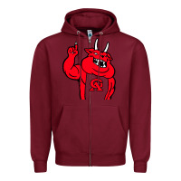 Burgundy glynn academy mascot Zipper Hoodie - linhVisuals