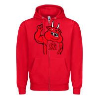 Red glynn academy mascot Zipper Hoodie - linhVisuals