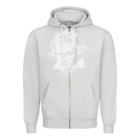 Dove Grey beethoven Zipper Hoodie - linhVisuals