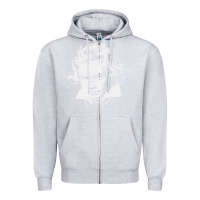Heather Grey beethoven Zipper Hoodie - linhVisuals
