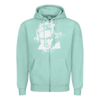 Seafoam beethoven Zipper Hoodie - linhVisuals
