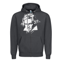 Smoke beethoven Zipper Hoodie - linhVisuals