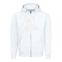 White beethoven Zipper Hoodie - linhVisuals