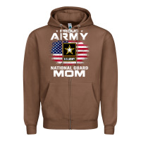 Chestnut proud army national guard mom with american flag gift pullover hoodie Zipper Hoodie - linhVisuals