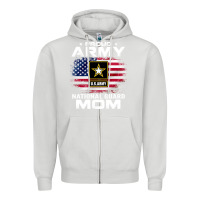 Dove Grey proud army national guard mom with american flag gift pullover hoodie Zipper Hoodie - linhVisuals